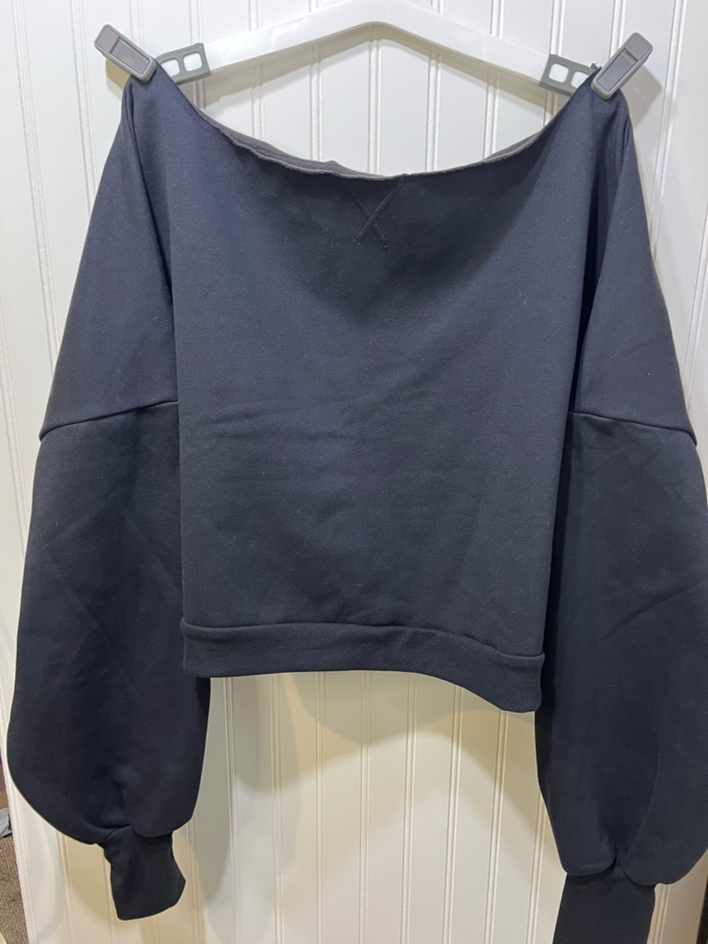 Blogilates Off-Shoulder Black Women's Dance Studio Sweatshirt size XL